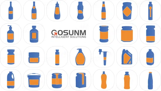 Gosunm Máquina etiquetadora envolvente de sobremesa, vino, cerveza, frascos, botellas, cubos, máquina pegadora de etiquetas, máquina etiquetadora automática de botellas redondas